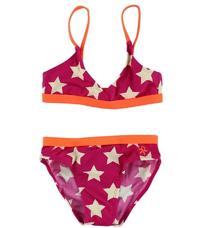 Color Kids Bikini - Pink/Orange m. Sternen