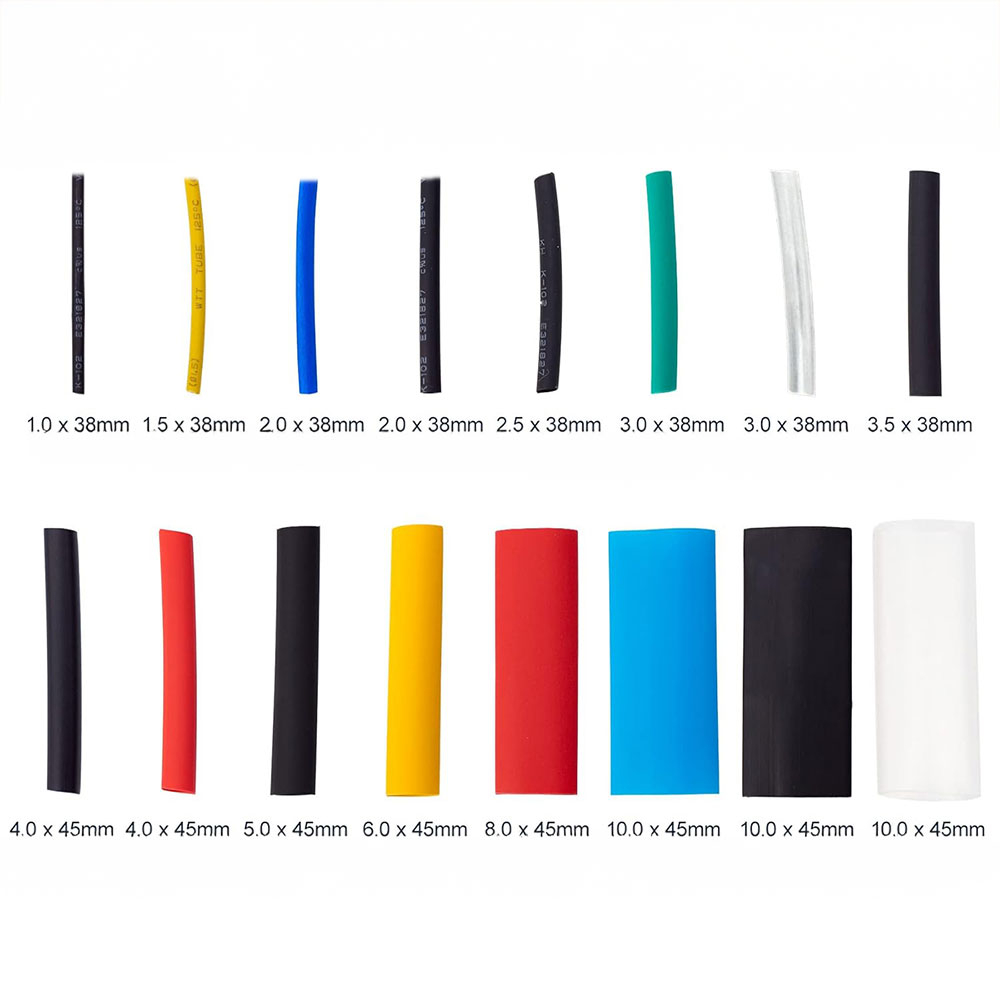 (580er Set) Hitze Schrumpfschlauch Kabel Bruchschutz Set Flexibler Knickschutz