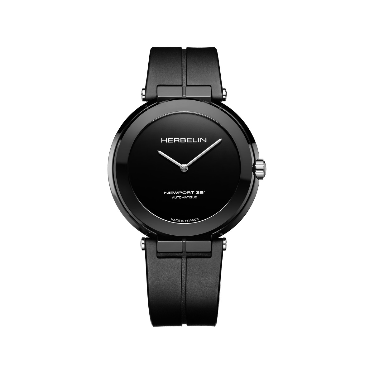 Montre MICHEL HERBELIN Newport homme automatique, bracelet silicone noir