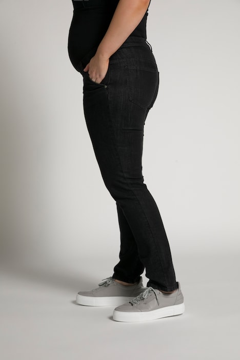 Bellieva-Jeans Sammy, Jerseyeinsatz, breiter Bund, GOTS, Biobaumwolle