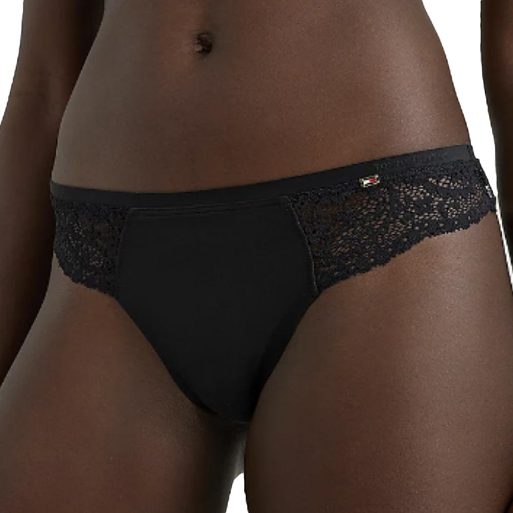 Tommy Hilfiger String Noire Femme Tommy Hilfiger UW0UW03814