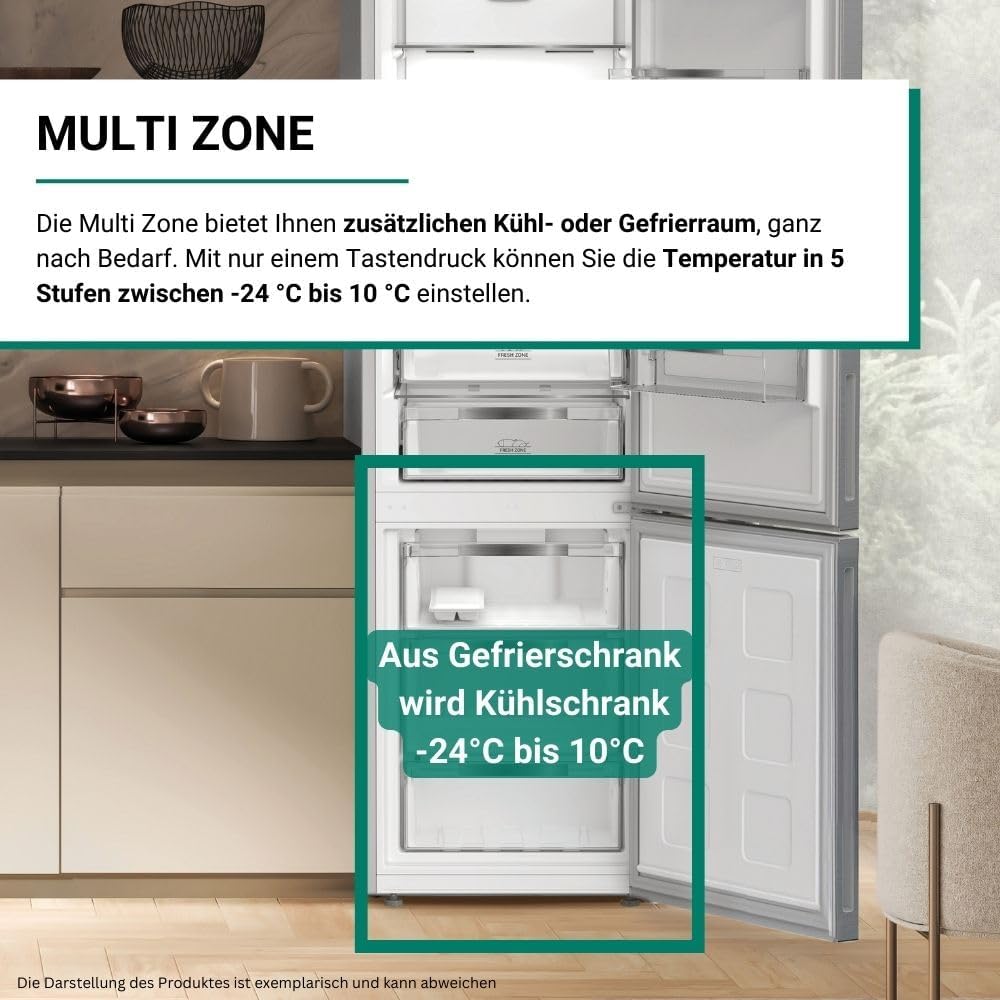 Bauknecht KGDNF 203 A/Freistehende Kühl- Gefrierkombination/Dynamic Intelligence/Dual Cool Total NoFrost/EEK A/Multi Zone/Smooth Fit/EvenFlow/FreshShield/ 25 Years Compressor Lifetime Tested by VDE