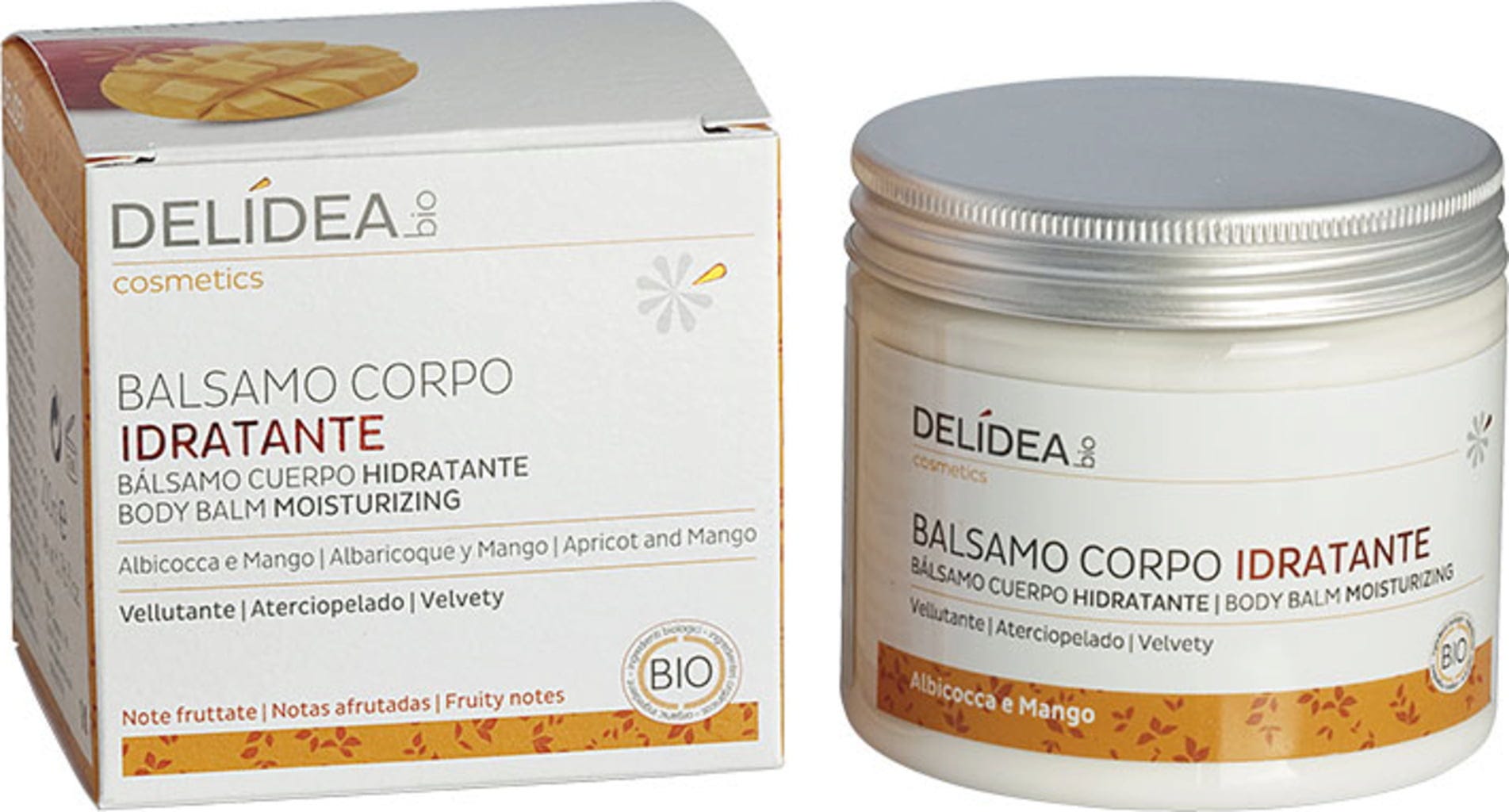DELIDEA   Apricot & Mango Moisturizing Body Balm, 200 ml