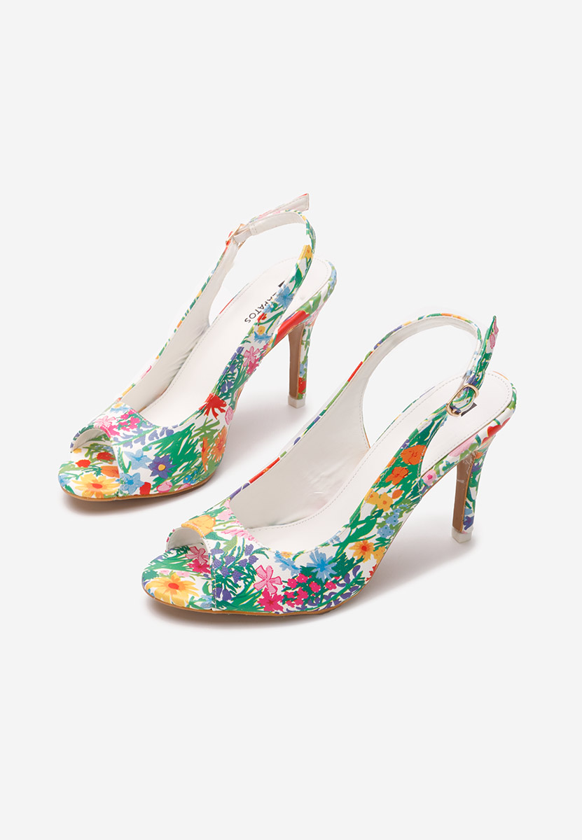 Sandales à talon fin multicolores Avesta