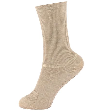 GoBabyGo Rutschfeste Socken - 4er-Pack - Rose/Grey/Offwhite/Sand