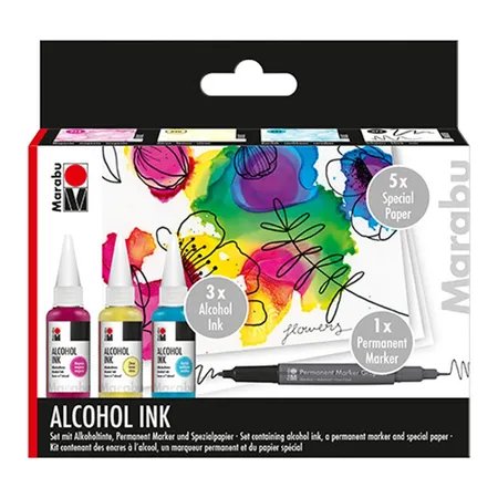 Marabu Alcohol Ink Set Flowers