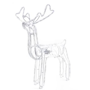Christmas Goods kerstdecoratie bewegend rendier figuur LED verlichting 70 x 83 cm
