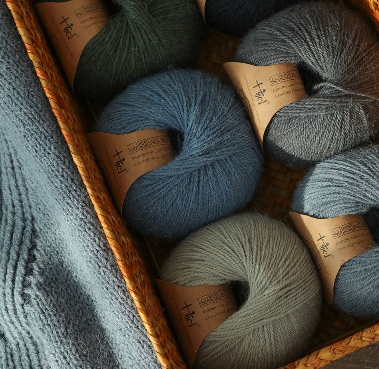 (175m) Strick Garn Alpaka Wolle DIY Mercerie Zubehör zum Häkeln / Stricken - Dunkelblau