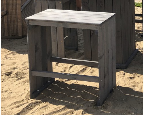 Tuinbank bar lounge Grömitz hout 1-zits grijs
