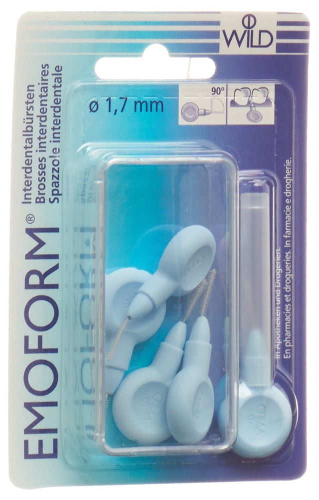 EMOFORM Interdentalbürsten 1.7mm hellblau 5 Stk