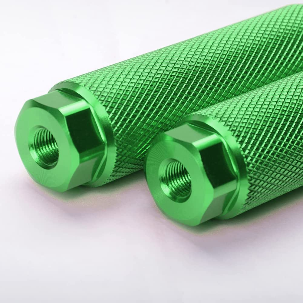 (1 Paar) Aluminium Rutschfeste Fahrrad Fuss Stütze Mountain Bike Pegs - Grün