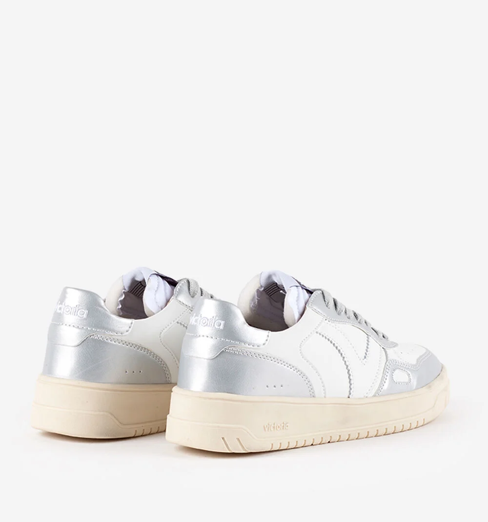 SEUL MÉTAL EFFET CUIR Baskets pour femmes métallisées PLATA