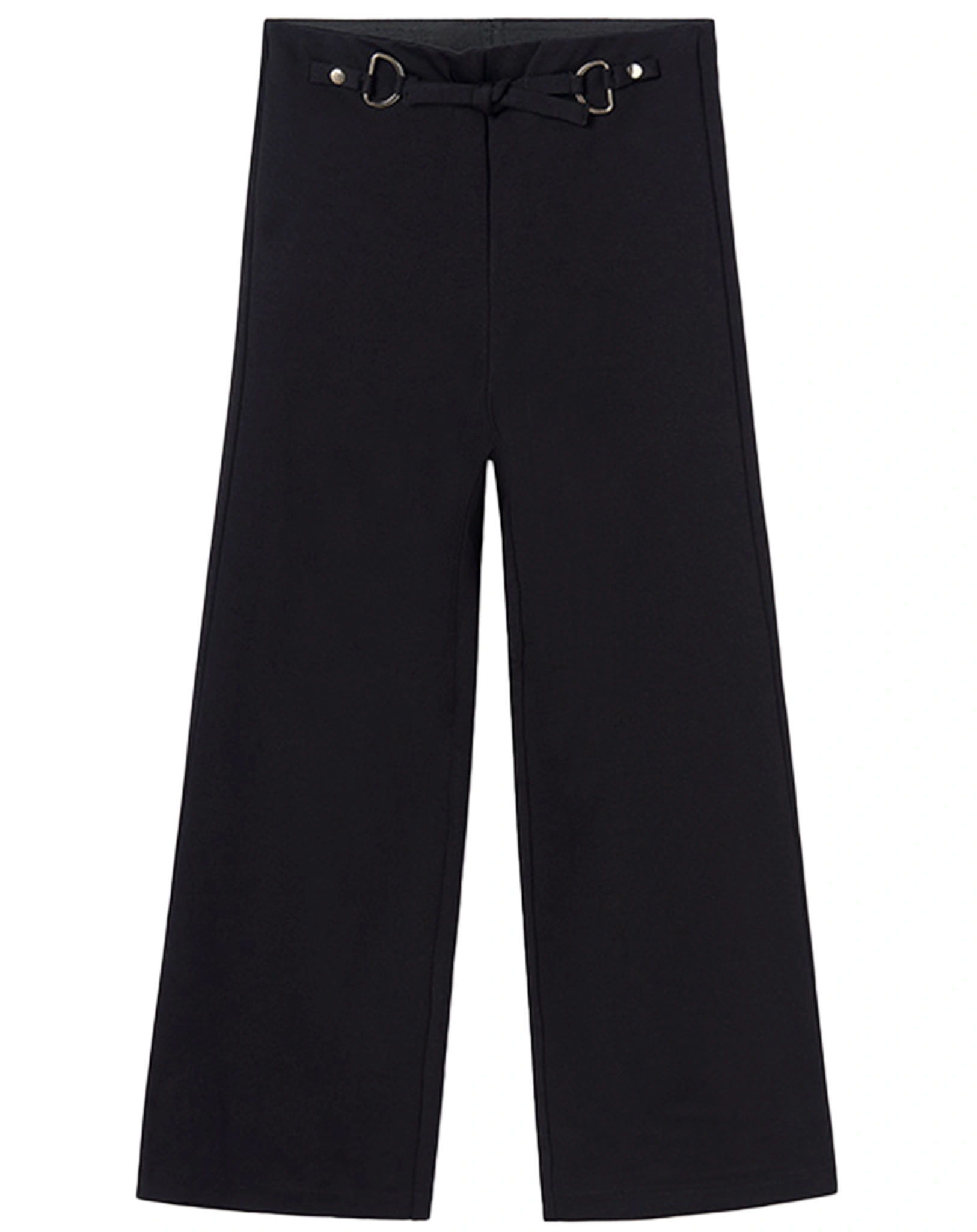 Stoffhose CROPPED FLEECE in schwarz