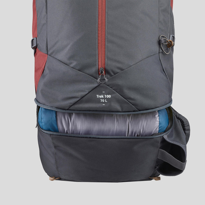 Decathlon Forclaz - Mochila Forclaz MT100 Easyfit Masculina de 70 L para Mochilão
