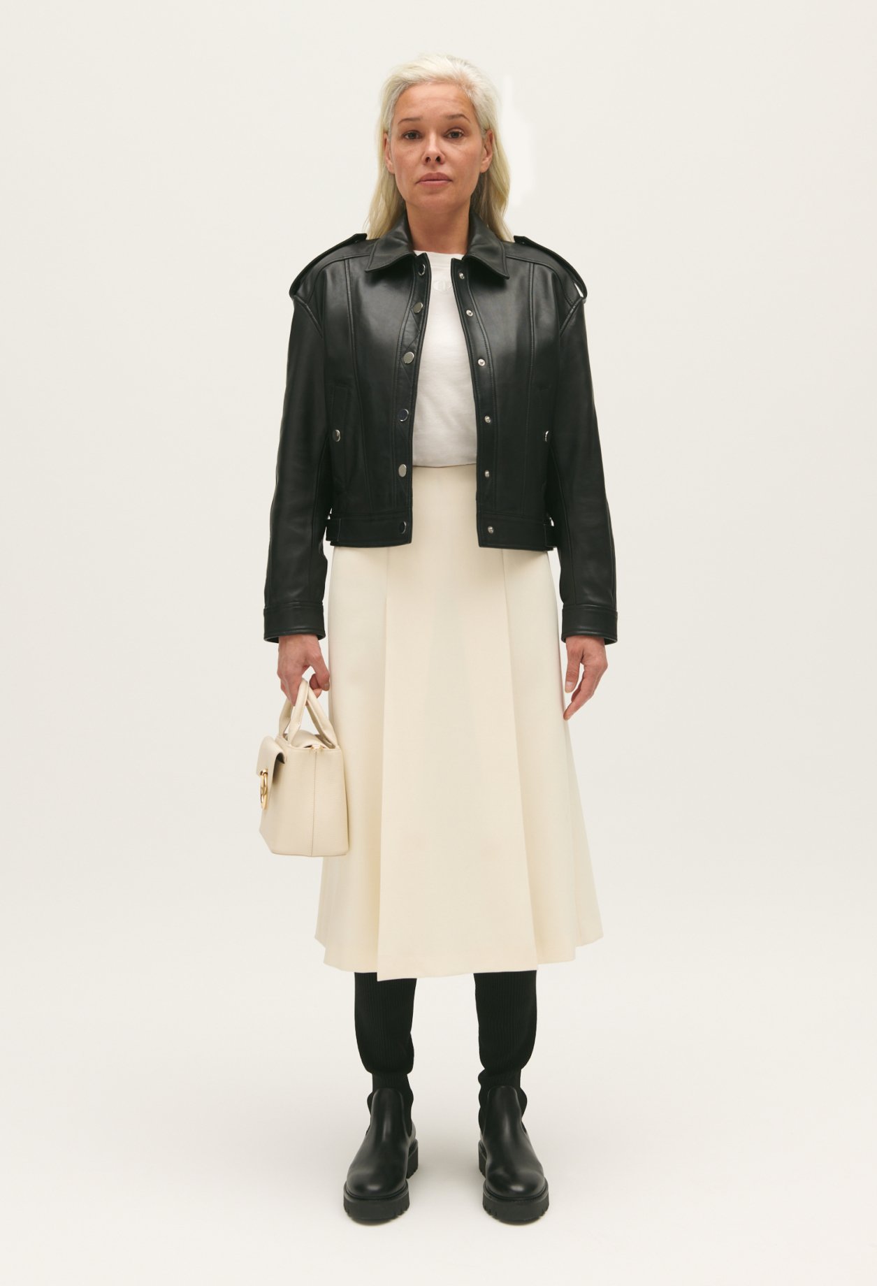 Veste courte cuir