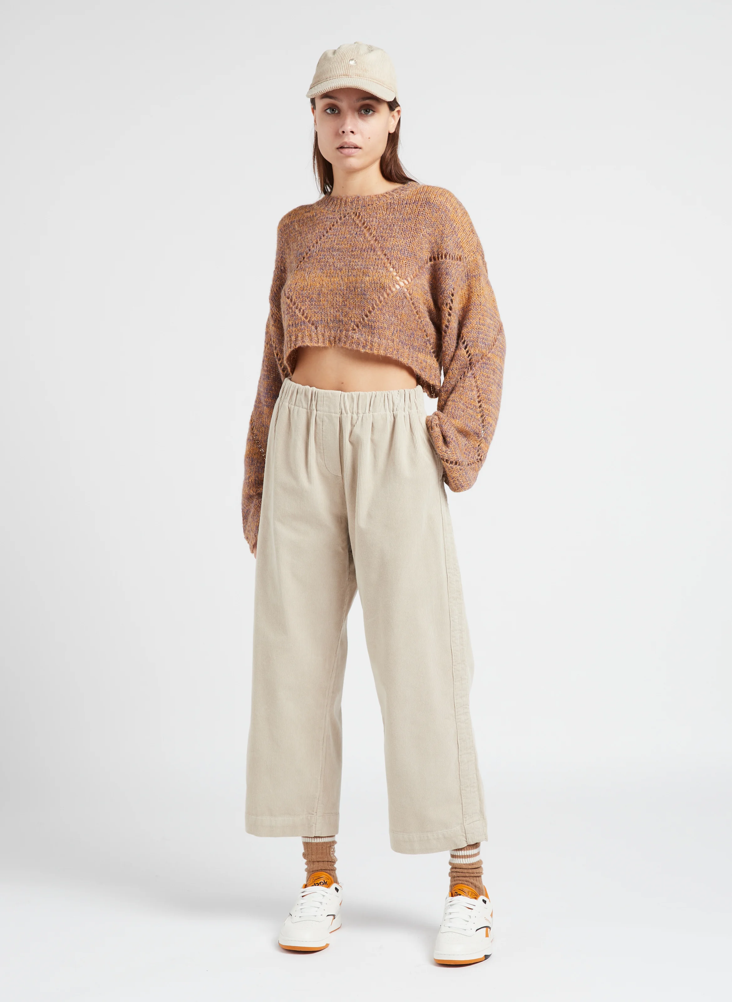 PENNY - Pantalon droit en coton | Beige