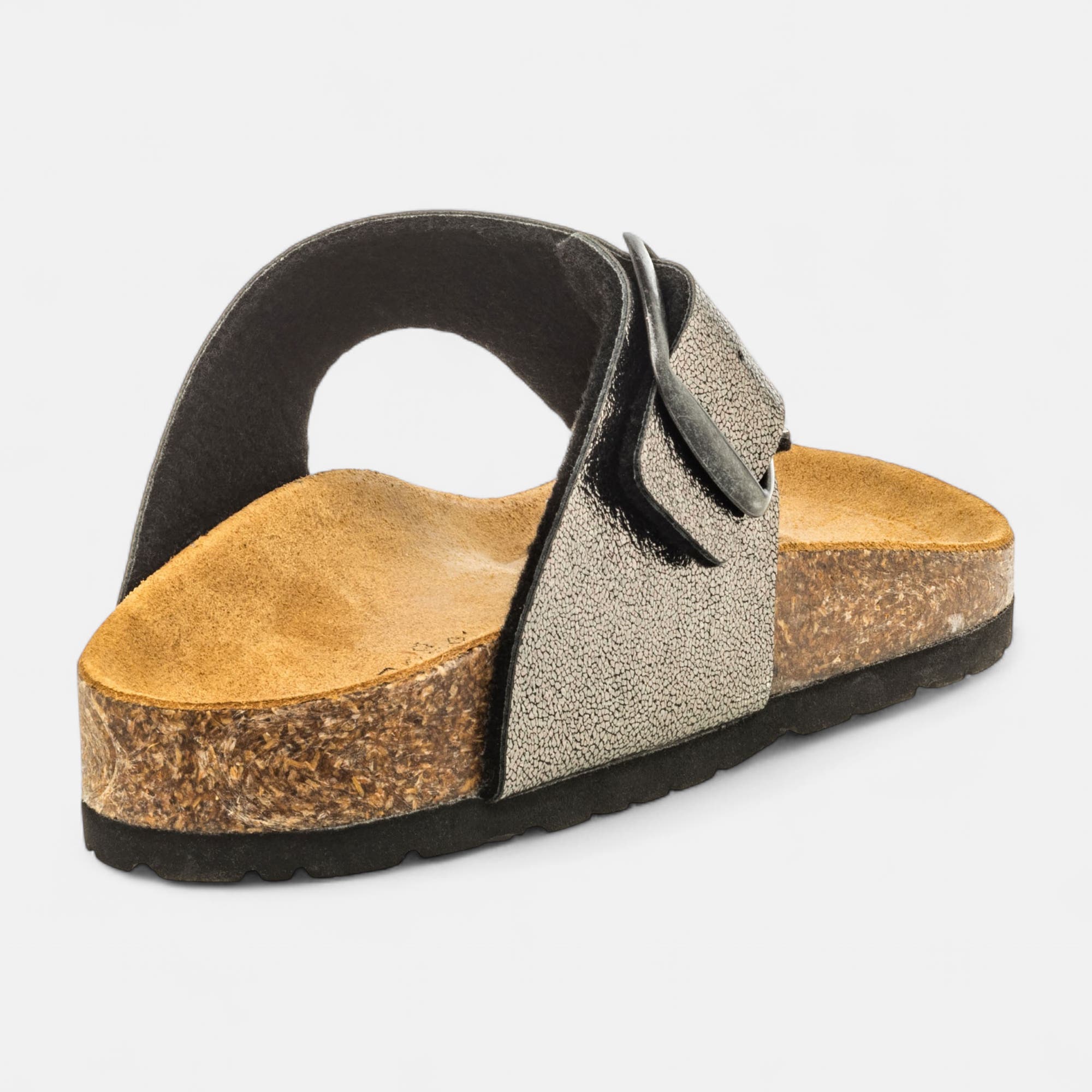 Mules semelle liège Femme plomb