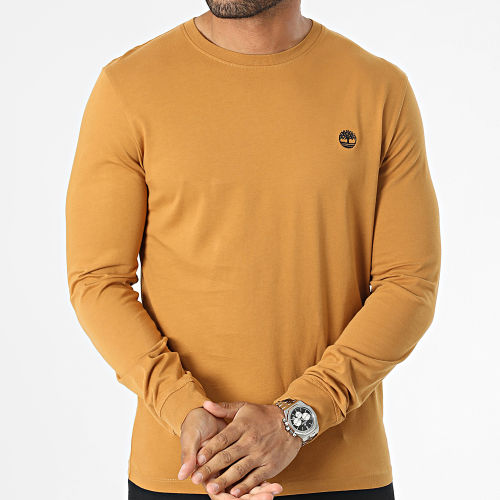 Tee Shirt Manches Longues Slim Dunstan River A2BQ3 Camel