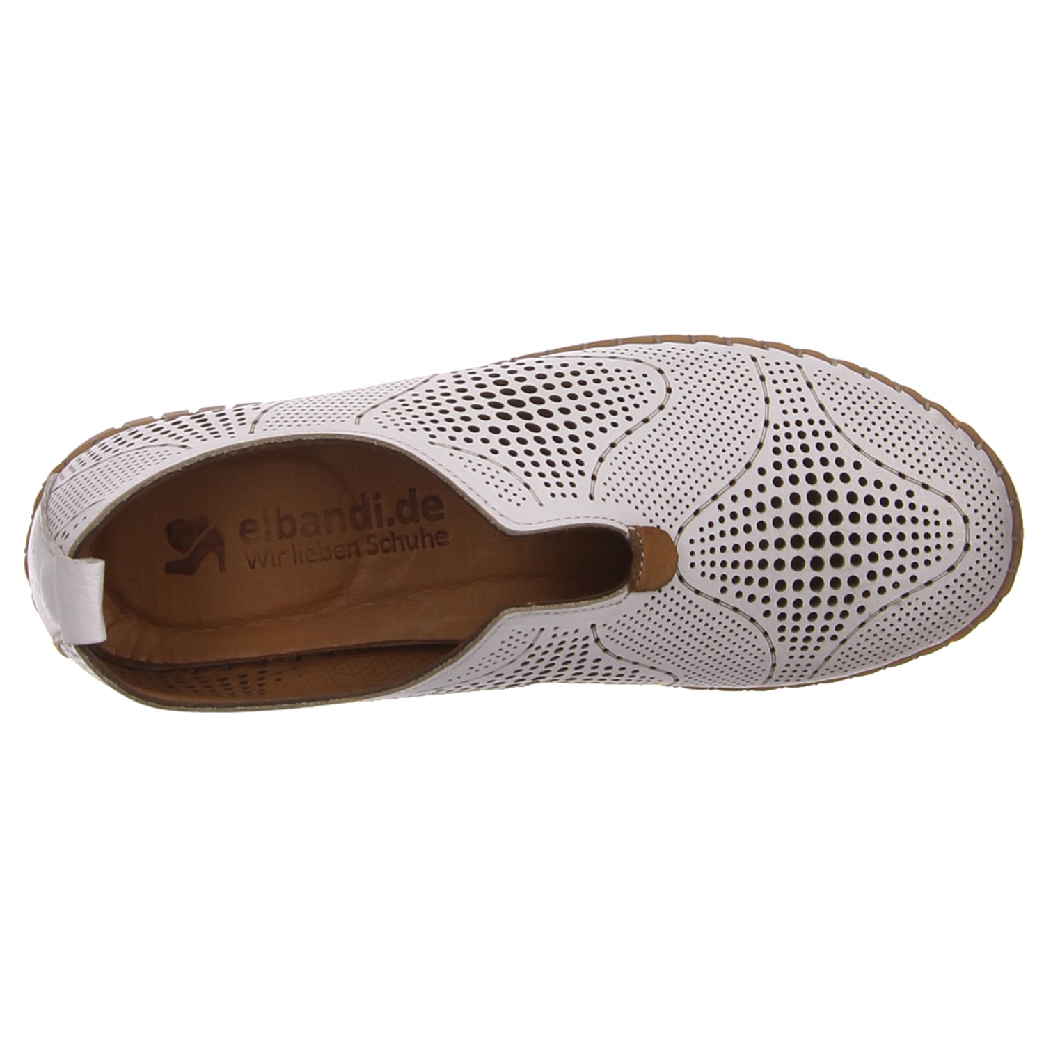 elbandi Slipper weiß weiss/weiss kombi