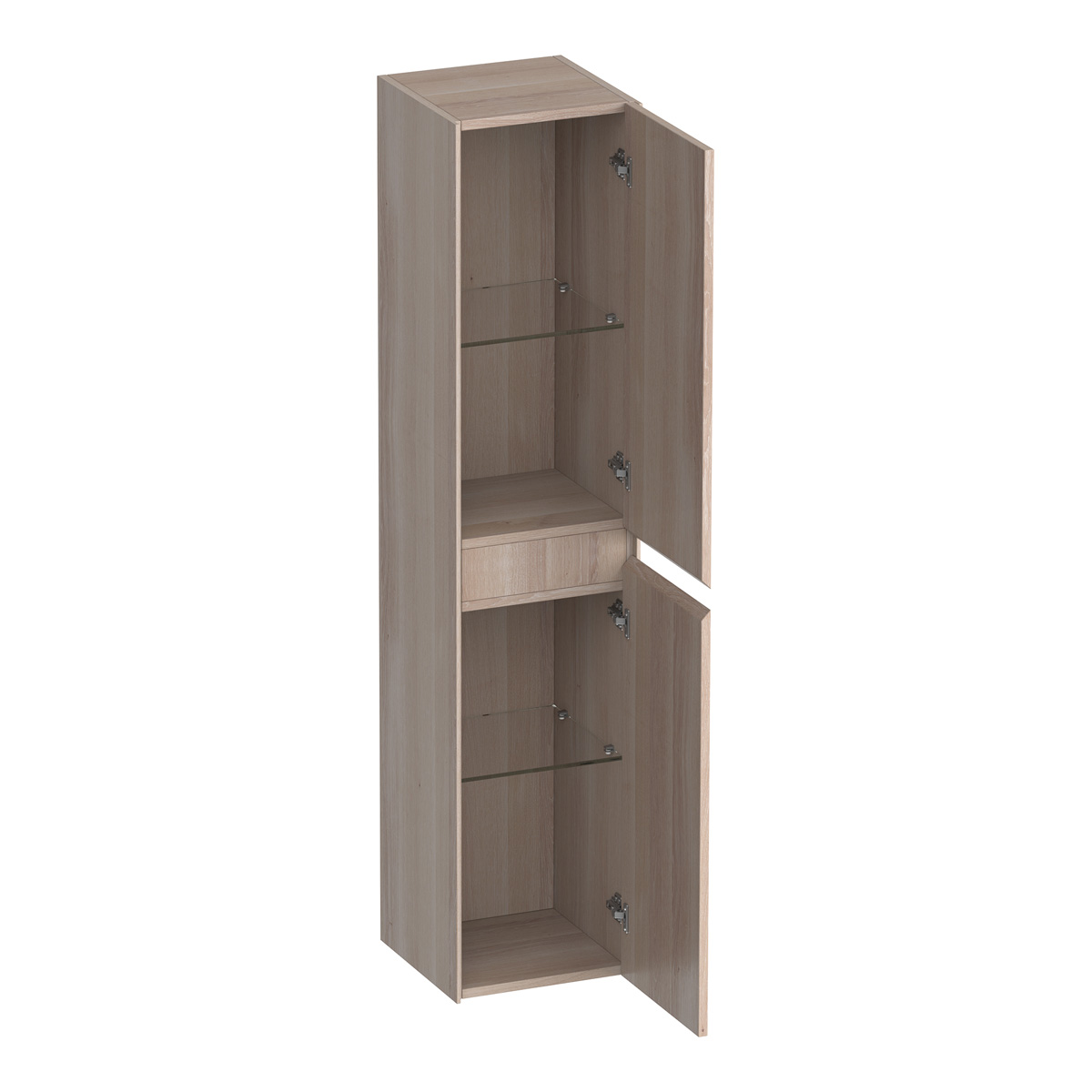 Brauer Inspire kolomkast 160cm links- of rechtsdraaiend lamellen eiken wit