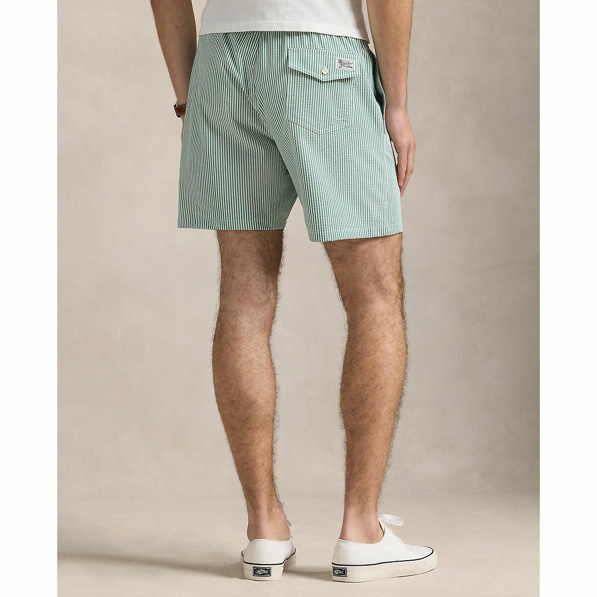 POLO RALPH LAUREN<br>Shorts de natação em seersucker