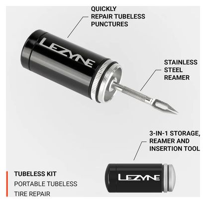 Kit de Réparation Pneu Tubeless LEZYNE Noir