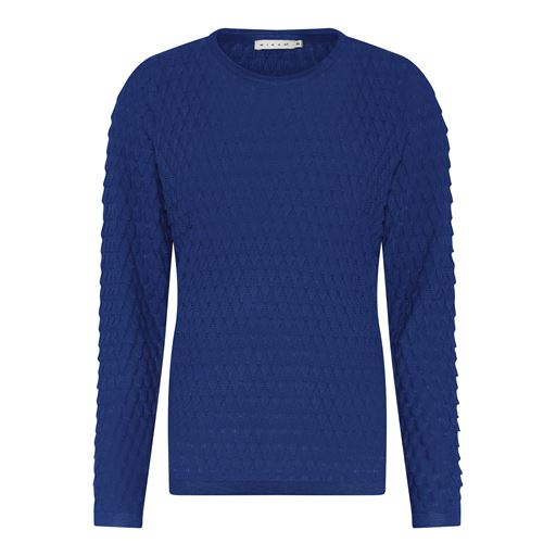 Micha Langærmet Striktrøje, Royal Blue, XXL