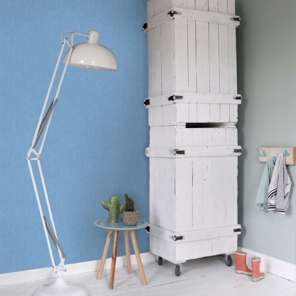 Estahome Denim Structuur Behang - 0,53 x 10,05 m - Blauw