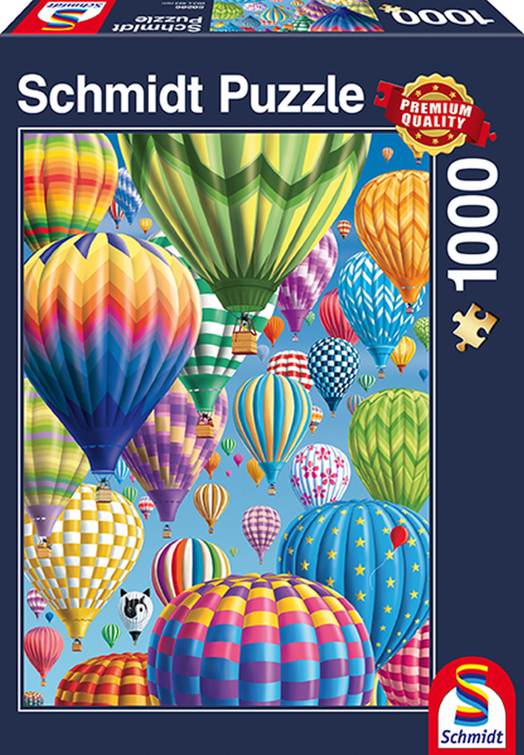 Bunte Ballone am Himmel