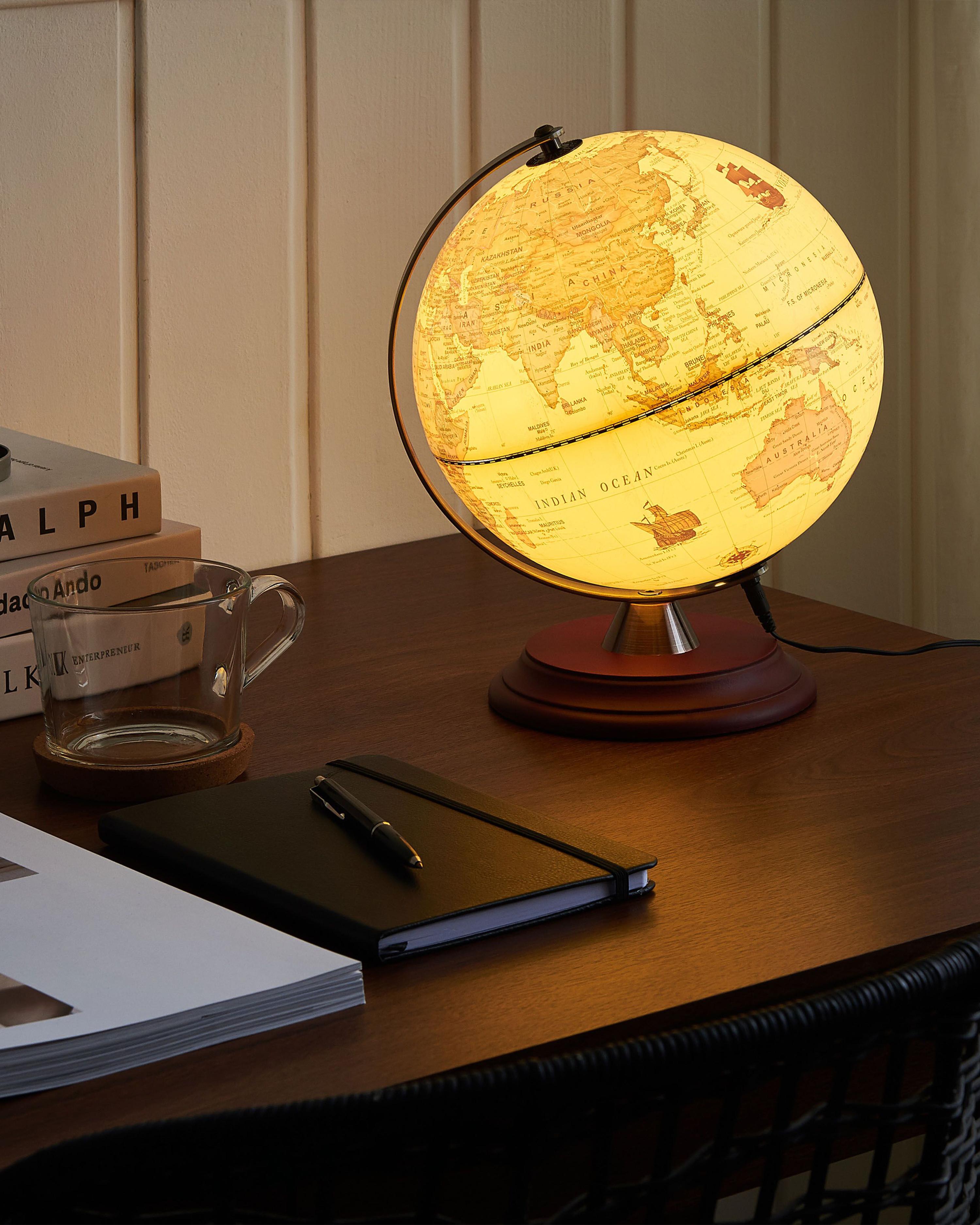 Wereldbol LED VESPUCCI Geel 30 cm