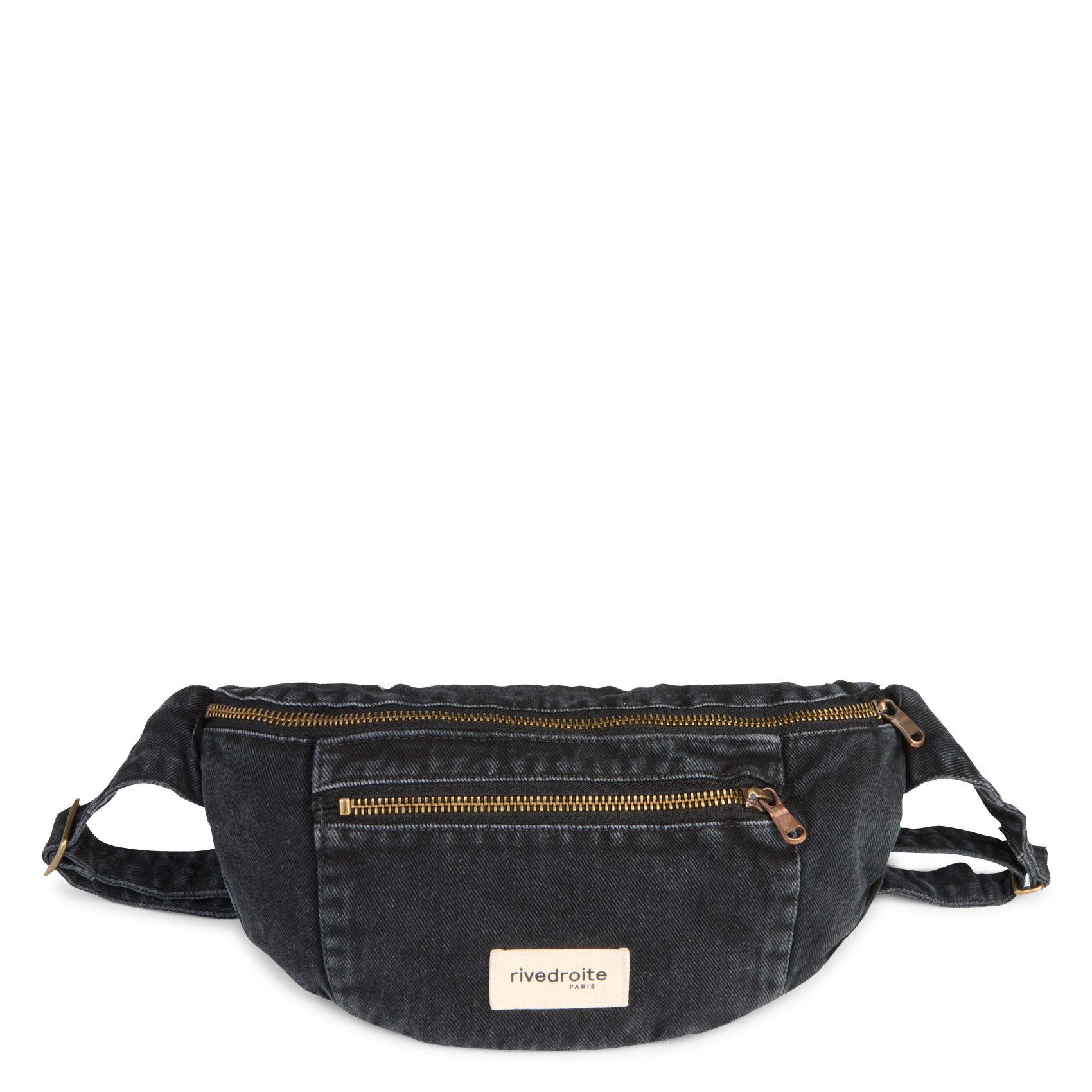 Orsel - Sac banane denim en coton | Noir