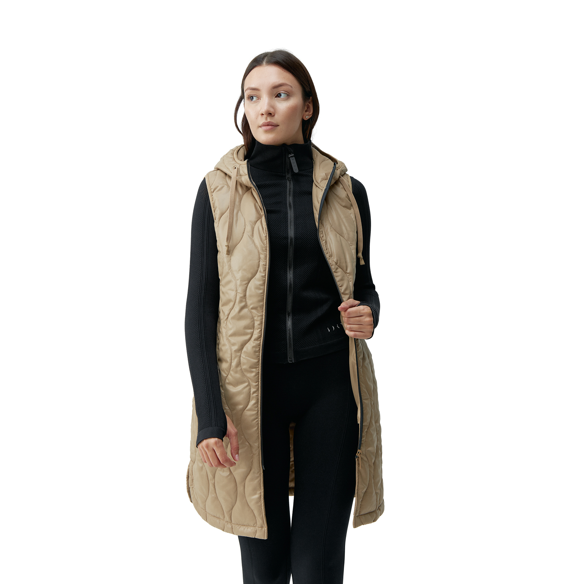 TESSA - Gilet coupe-vent à capuche tessa | Marron