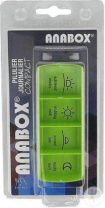 Anabox Pilulier Journalier Compact Un Jour 1 Pièce