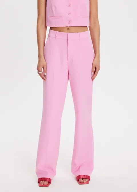 Wijde pantalon roze (ROS)