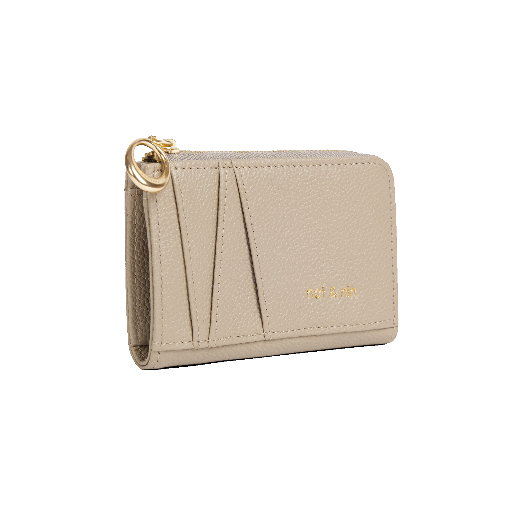 NIKO - Porte-cartes en cuir grainé | Gris