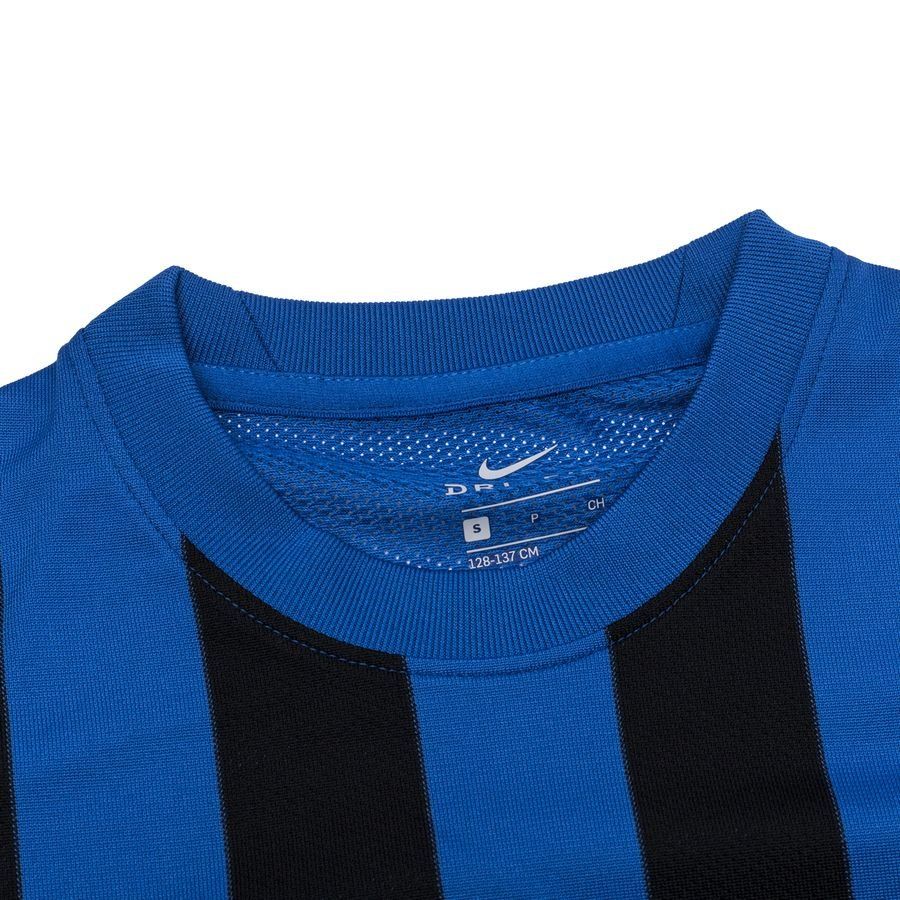 Nike Maillot Dri-FIT Striped Division IV - Bleu/Noir/Blanc Manches Longues Enfant