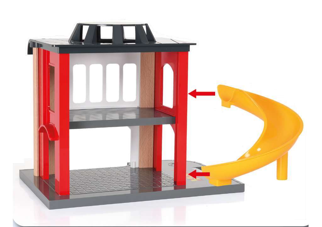 BRIO Spiel Große Feuerwehr-Station mit Einsatzfahrzeug