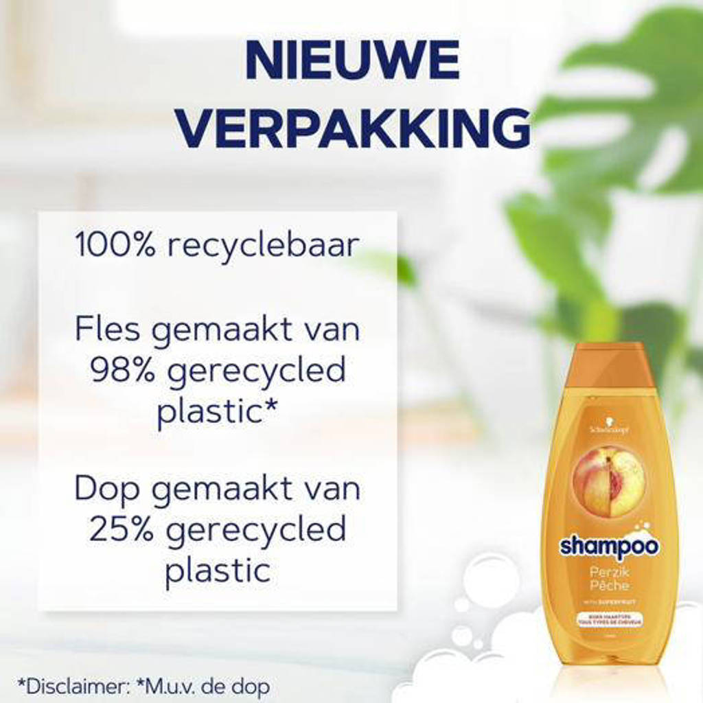 Perzik shampoo - 5 x 400 ml - voordeelverpakking