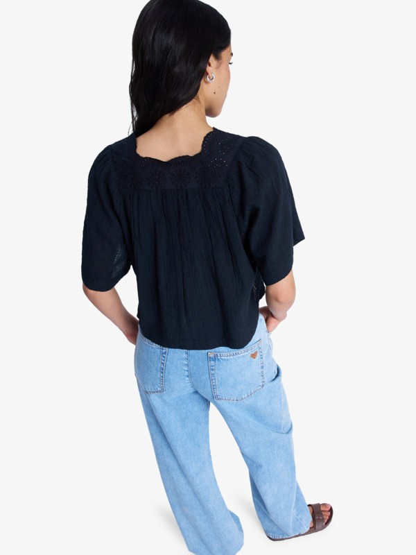 Paradise Lagoon Blouse manches courtes Noir Femme