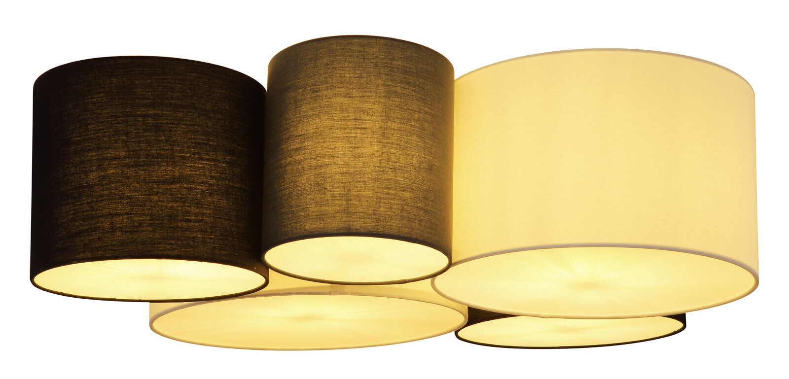 MAKKI Deckenlampe weiß 15586-5D, B/H/T: 90 x 26 x 76 cm, Metall, Textil