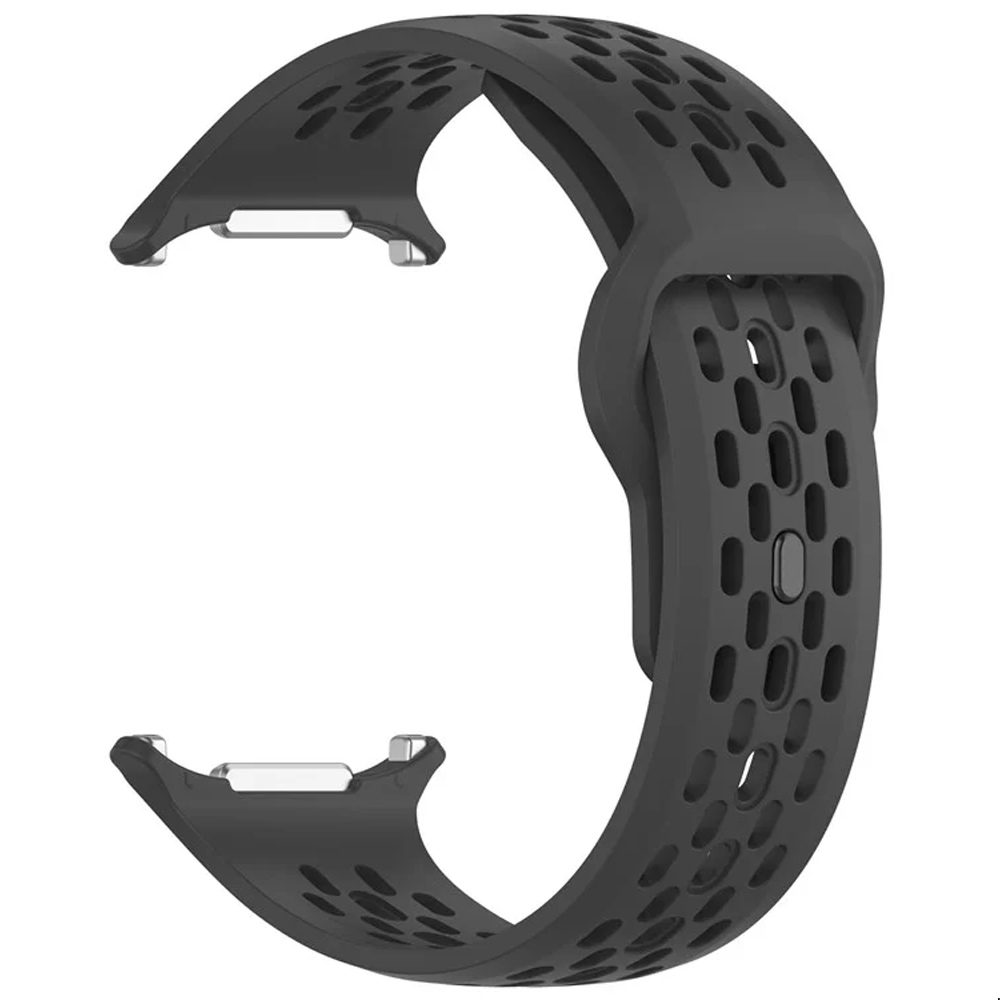 Samsung Galaxy Watch Ultra (47mm) Atmungsaktives Silikon Sport Armband (Gelenkumfang: 170-220mm) - Schwarz