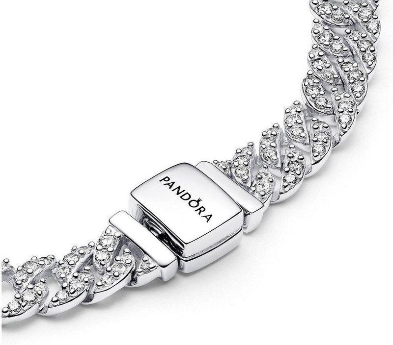 Pandora - Timeless Pavé - Armband - Sterling Zilver - Gegraveerd Logo