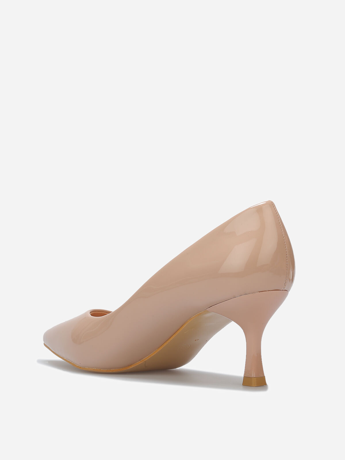 Escarpins pointus à petit talon- Beige