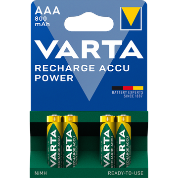 VARTA Oplaadbare Batterijen AAA 800mAh