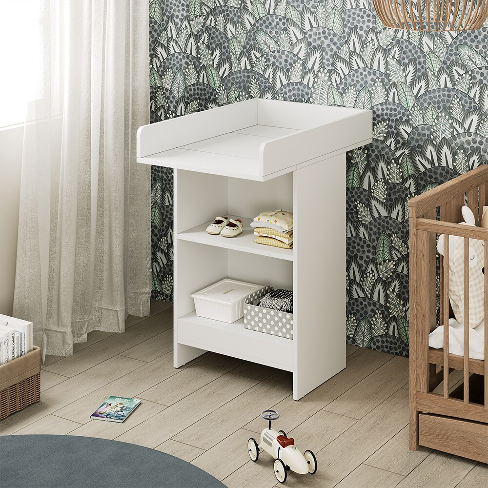 Vicco Wickeltisch Mona 60 x 88 cm, Weiß, Wickelkommode inkl. Wickelauflage