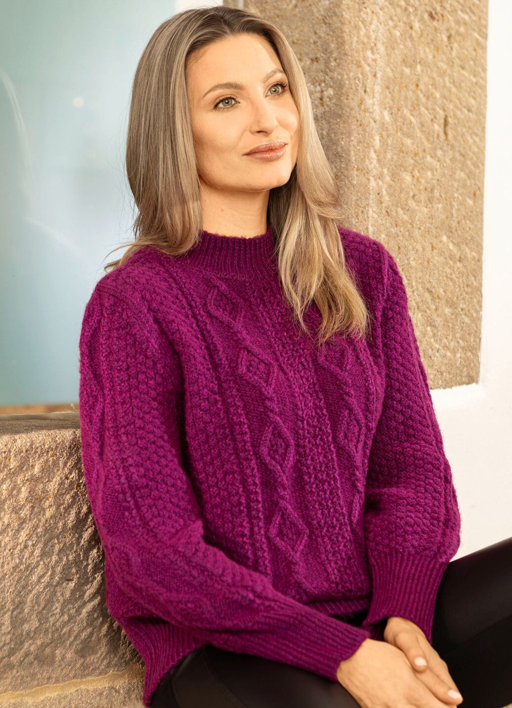 Pullover aus Melangegarn