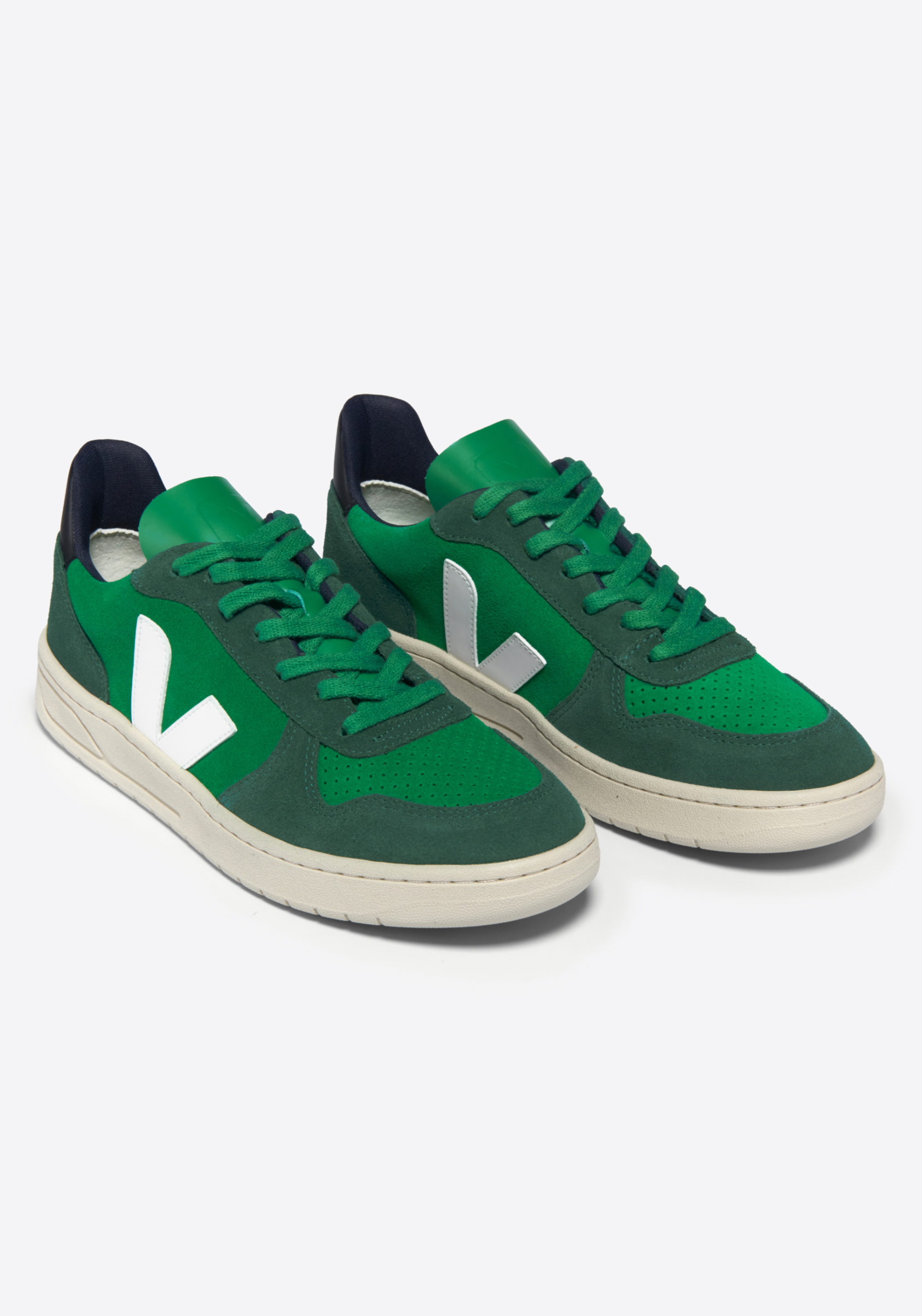 Veja Sneaker V-10 Suede Emeraude Pierre Black
