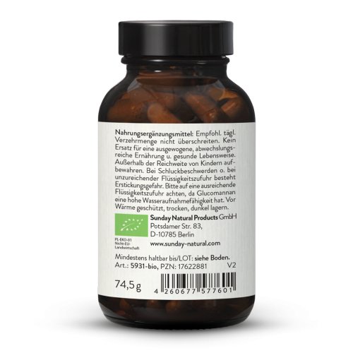 Sunday Natural Products  Bio Konjak-Wurzel Kapseln