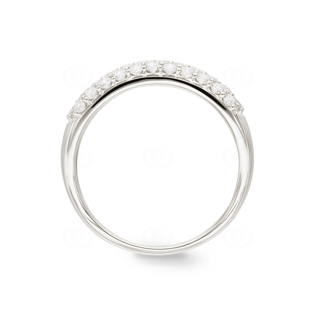0.75 Karat Diamantring 750/18 K Weissgold