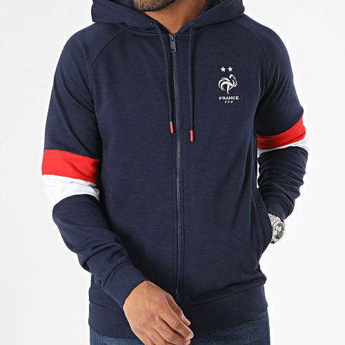 Sweat Zippé Capuche F23019 Bleu Marine